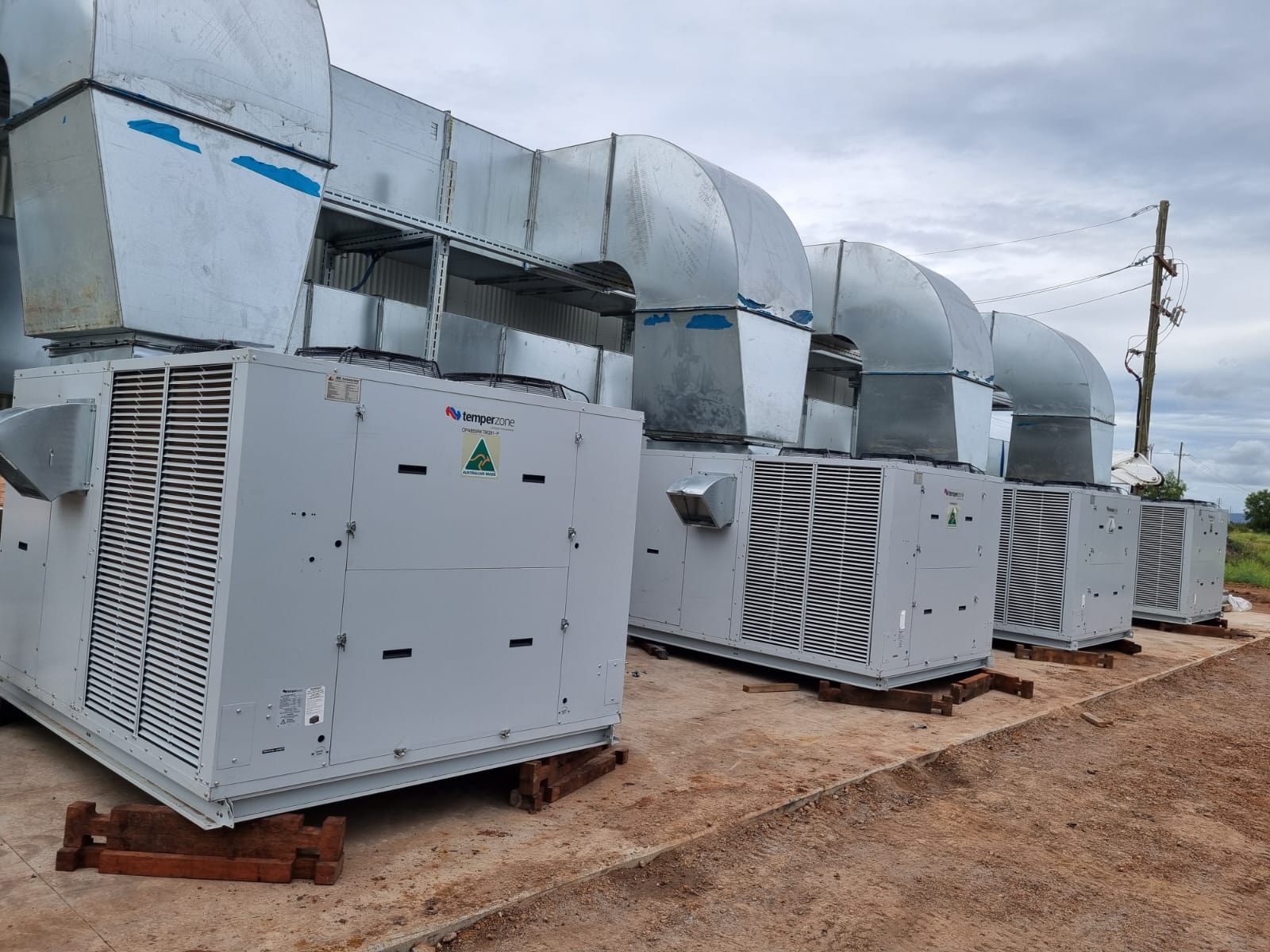 Large Temperzone rooftop commercial AC units