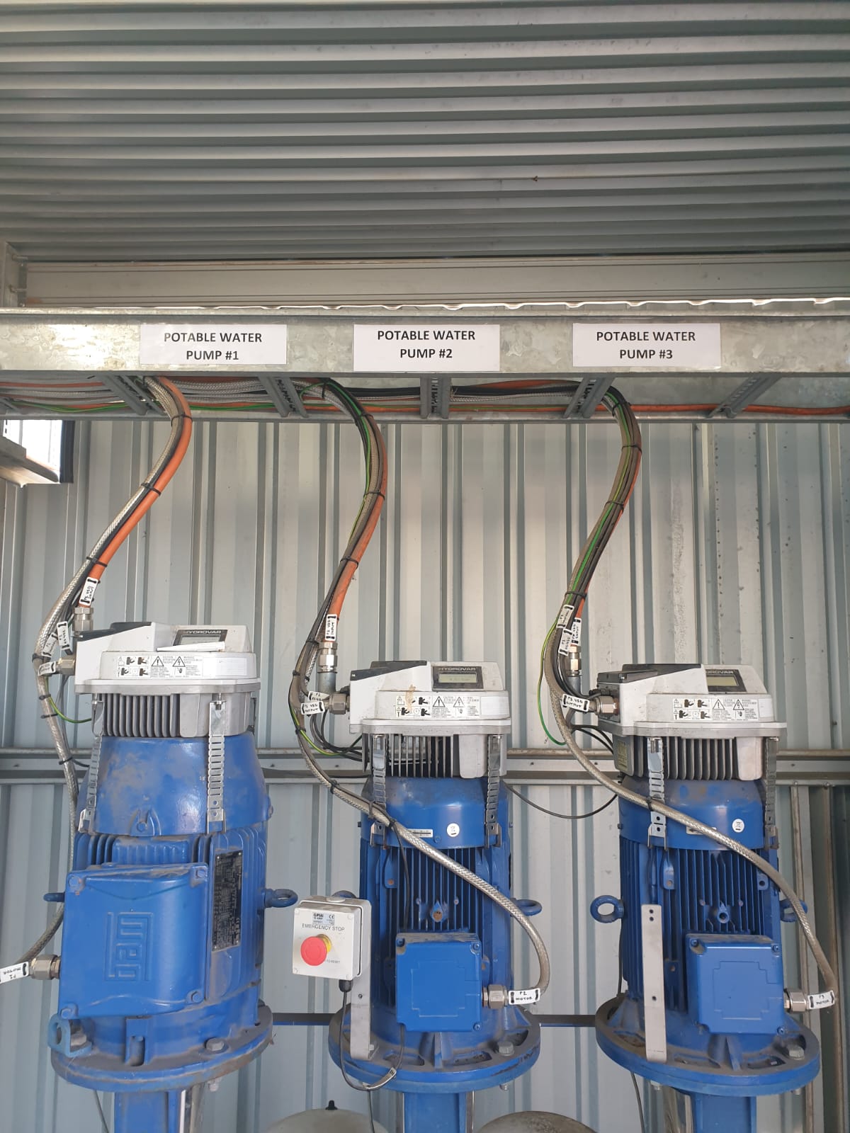 Electrical work — potable water pump wiring